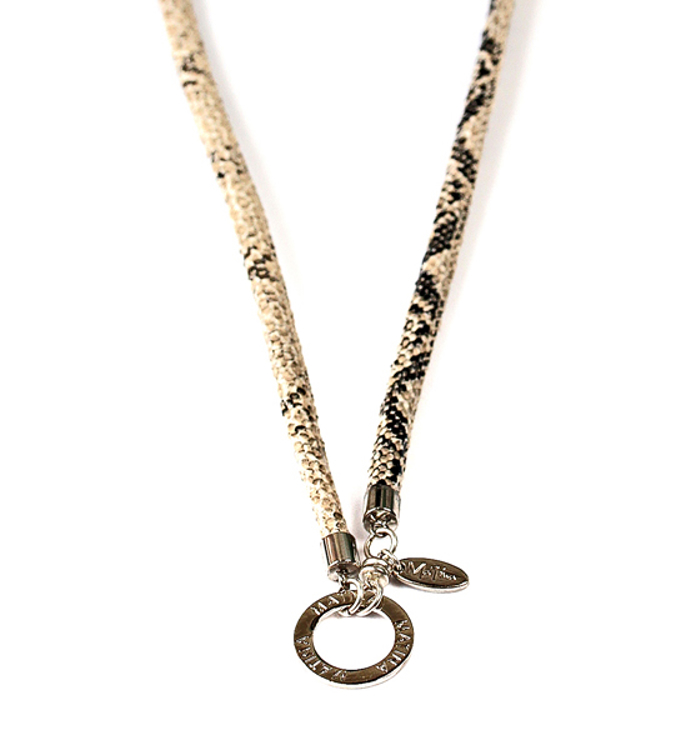 Bild von MaTina 3 in 1, 925 Sterling Silber Elemente Nappaleder Pythonprägung - sand