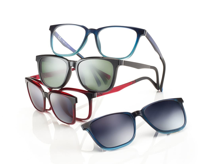 Bild von peso piuma-Fassung, Gr. 52-16, in 2 Farben, inkl. magnetischem Sonnenclip