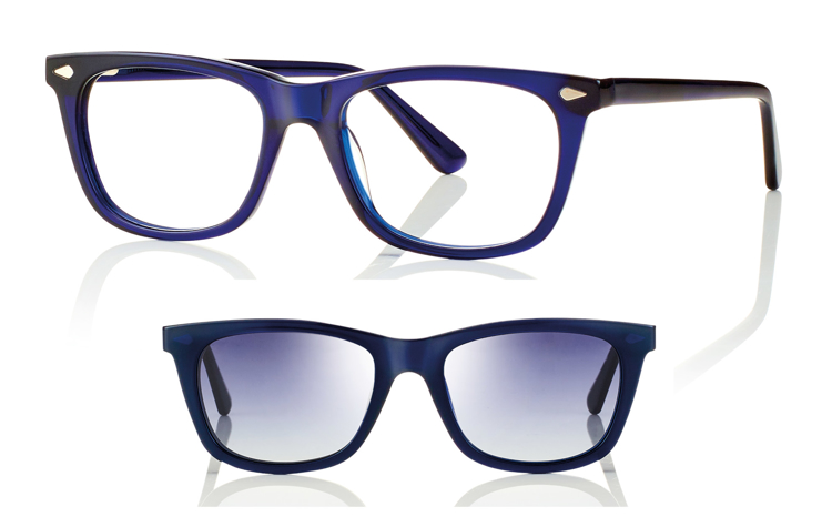 Bild von Acetat-Fassung, Größe 52-18, inkl. magnetischem Sonnenclip