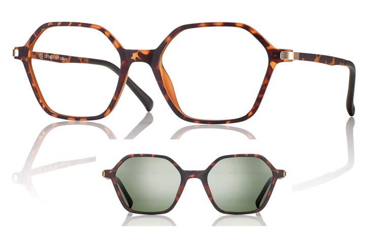 Bild von peso piuma-Fassung, Gr. 52-18, in 3 Farben, inkl. magnetischem Sonnenclip