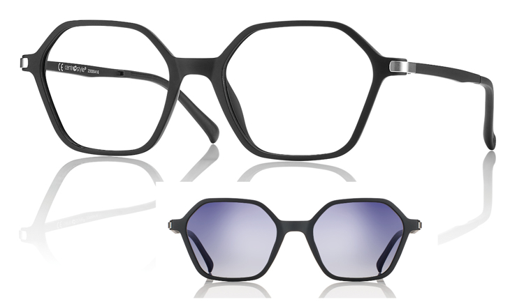 Bild von peso piuma-Fassung, Gr. 52-18, in 3 Farben, inkl. magnetischem Sonnenclip