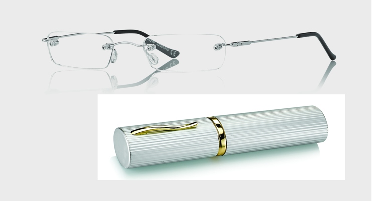 Bild von Randlos-Fertiglesebrille "POCKET", in 2 Farben, Gr. 47-19