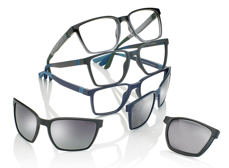 Bild von peso piuma-Fassung, Gr. 54-18, in 3 Farben, inkl. faltbarem magn. Sonnenclip