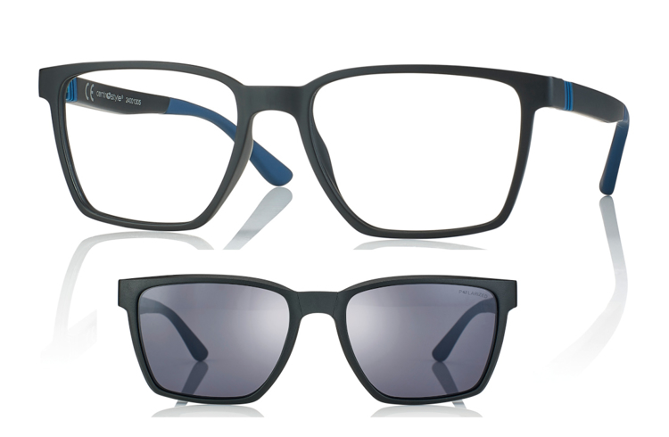 Bild von peso piuma-Fassung, Gr. 54-18, in 3 Farben, inkl. faltbarem magn. Sonnenclip