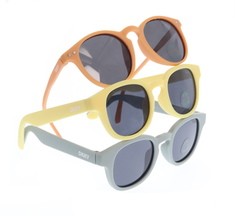Bild von OKKY Kinder-Sonnenbrille "Dylan", aus recyceltem Material, Gr. 42-20,pol. Gläser