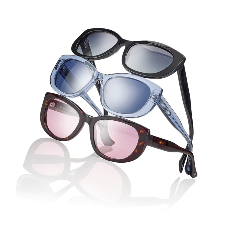 Bild von Acetat-Sonnenbrille, Gr. 56-19, in 3 Farben, Gläser polarisierend, inkl. Etui