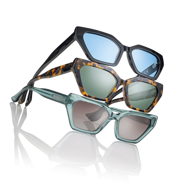 Bild von Acetat-Sonnenbrille, Gr. 56-17, in 3 Farben, Gläser polarisierend, inkl. Etui